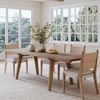 image:imageNathan James Solace Mid Century Modern Extendable Dining Table Solid Wood Dining Room Table with Leaf Extension 8Seater Dining Table Light BrownAndy Light Brown