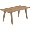 image:imageNathan James Solace Mid Century Modern Extendable Dining Table Solid Wood Dining Room Table with Leaf Extension 8Seater Dining Table Light BrownAndy Light Brown