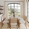 image:imageNathan James Solace Mid Century Modern Extendable Dining Table Solid Wood Dining Room Table with Leaf Extension 8Seater Dining Table Light BrownAndy Light Brown