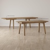image:imageNathan James Solace Mid Century Modern Extendable Dining Table Solid Wood Dining Room Table with Leaf Extension 8Seater Dining Table Light BrownAndy Light Brown
