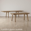 image:imageNathan James Solace Mid Century Modern Extendable Dining Table Solid Wood Dining Room Table with Leaf Extension 8Seater Dining Table Light BrownAndy Light Brown