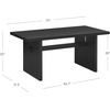 image:imageNathan James Solace Mid Century Modern Extendable Dining Table Solid Wood Dining Room Table with Leaf Extension 8Seater Dining Table Light BrownBlack Oak