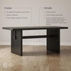 image:imageNathan James Solace Mid Century Modern Extendable Dining Table Solid Wood Dining Room Table with Leaf Extension 8Seater Dining Table Light BrownBlack Oak