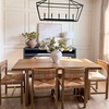 image:imageNathan James Solace Mid Century Modern Extendable Dining Table Solid Wood Dining Room Table with Leaf Extension 8Seater Dining Table Light BrownLight Brown WoodRattan