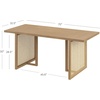 image:imageNathan James Solace Mid Century Modern Extendable Dining Table Solid Wood Dining Room Table with Leaf Extension 8Seater Dining Table Light BrownLight BrownRattan