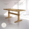 image:imageNathan James Solace Mid Century Modern Extendable Dining Table Solid Wood Dining Room Table with Leaf Extension 8Seater Dining Table Light BrownLight Brown