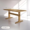 image:imageNathan James Solace Mid Century Modern Extendable Dining Table Solid Wood Dining Room Table with Leaf Extension 8Seater Dining Table Light BrownLight Brown