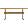 image:imageNathan James Solace Mid Century Modern Extendable Dining Table Solid Wood Dining Room Table with Leaf Extension 8Seater Dining Table Light BrownLight Brown