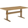 image:imageNathan James Solace Mid Century Modern Extendable Dining Table Solid Wood Dining Room Table with Leaf Extension 8Seater Dining Table Light BrownLight Brown