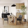 image:imageNathan James Solace Mid Century Modern Extendable Dining Table Solid Wood Dining Room Table with Leaf Extension 8Seater Dining Table Light BrownSolace Light Brown