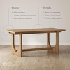 image:imageNathan James Solace Mid Century Modern Extendable Dining Table Solid Wood Dining Room Table with Leaf Extension 8Seater Dining Table Light BrownSolace Light Brown