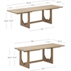 image:imageNathan James Solace Mid Century Modern Extendable Dining Table Solid Wood Dining Room Table with Leaf Extension 8Seater Dining Table Light BrownSolace Light Brown