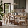 image:imageNathan James Solace Mid Century Modern Extendable Dining Table Solid Wood Dining Room Table with Leaf Extension 8Seater Dining Table Light BrownSolace Light Brown