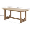 image:imageNathan James Solace Mid Century Modern Extendable Dining Table Solid Wood Dining Room Table with Leaf Extension 8Seater Dining Table Light BrownSolace Light Brown