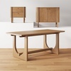 image:imageNathan James Solace Mid Century Modern Extendable Dining Table Solid Wood Dining Room Table with Leaf Extension 8Seater Dining Table Light BrownSolace Light Brown