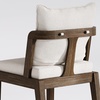 image:imageNathan James Veya Modern Solid Wood Bar Stool with Back and Wraparound Armrests Barrel Bar Stool with Boucle Upholstery Light Brown Set of 3Chuck BoucleDark Brown