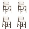 image:imageNathan James Veya Modern Solid Wood Bar Stool with Back and Wraparound Armrests Barrel Bar Stool with Boucle Upholstery Light Brown Set of 3Chuck BoucleDark Brown