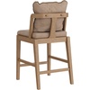 image:imageNathan James Veya Modern Solid Wood Bar Stool with Back and Wraparound Armrests Barrel Bar Stool with Boucle Upholstery Light Brown Set of 3Chuck Brown