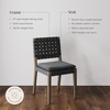 image:imageNathan James Elodia Upholstered Dining Chair Seagrass Back and Padded Seat Dark Brown Set of 4Black