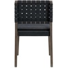 image:imageNathan James Elodia Upholstered Dining Chair Seagrass Back and Padded Seat Dark Brown Set of 4Black