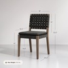 image:imageNathan James Elodia Upholstered Dining Chair Seagrass Back and Padded Seat Dark Brown Set of 4Black