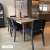image:imageNathan James Elodia Upholstered Dining Chair Seagrass Back and Padded Seat Dark Brown Set of 4Black