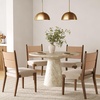 image:imageNathan James Elodia Upholstered Dining Chair Seagrass Back and Padded Seat Dark Brown Set of 4Cove SeagrassDark Brown