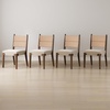 image:imageNathan James Elodia Upholstered Dining Chair Seagrass Back and Padded Seat Dark Brown Set of 4Cove SeagrassDark Brown