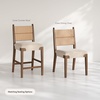 image:imageNathan James Elodia Upholstered Dining Chair Seagrass Back and Padded Seat Dark Brown Set of 4Cove SeagrassDark Brown