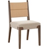 image:imageNathan James Elodia Upholstered Dining Chair Seagrass Back and Padded Seat Dark Brown Set of 4Cove SeagrassDark Brown