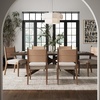 image:imageNathan James Elodia Upholstered Dining Chair Seagrass Back and Padded Seat Dark Brown Set of 4Cove SeagrassDark Brown