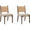 image:imageNathan James Elodia Upholstered Dining Chair Seagrass Back and Padded Seat Dark Brown Set of 4Cove SeagrassDark Brown