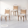 image:imageNathan James Elodia Upholstered Dining Chair Seagrass Back and Padded Seat Dark Brown Set of 4Cove SeagrassRaw Oak