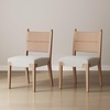 image:imageNathan James Elodia Upholstered Dining Chair Seagrass Back and Padded Seat Dark Brown Set of 4Cove SeagrassRaw Oak