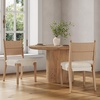 image:imageNathan James Elodia Upholstered Dining Chair Seagrass Back and Padded Seat Dark Brown Set of 4Cove SeagrassRaw Oak