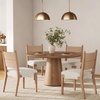 image:imageNathan James Elodia Upholstered Dining Chair Seagrass Back and Padded Seat Dark Brown Set of 4Cove SeagrassRaw Oak