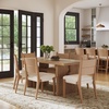 image:imageNathan James Elodia Upholstered Dining Chair Seagrass Back and Padded Seat Dark Brown Set of 4Cove SeagrassRaw Oak