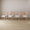 image:imageNathan James Elodia Upholstered Dining Chair Seagrass Back and Padded Seat Dark Brown Set of 4Cove SeagrassRaw Oak