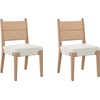 image:imageNathan James Elodia Upholstered Dining Chair Seagrass Back and Padded Seat Dark Brown Set of 4Cove SeagrassRaw Oak