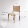 image:imageNathan James Elodia Upholstered Dining Chair Seagrass Back and Padded Seat Dark Brown Set of 4Cove SeagrassRaw Oak