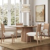 image:imageNathan James Elodia Upholstered Dining Chair Seagrass Back and Padded Seat Dark Brown Set of 4Cove SeagrassRaw Oak