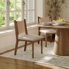 image:imageNathan James Elodia Upholstered Dining Chair Seagrass Back and Padded Seat Dark Brown Set of 4Elodia Medium Brown