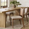 image:imageNathan James Elodia Upholstered Dining Chair Seagrass Back and Padded Seat Dark Brown Set of 4Elodia Medium Brown