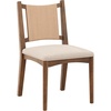 image:imageNathan James Elodia Upholstered Dining Chair Seagrass Back and Padded Seat Dark Brown Set of 4Elodia Medium Brown