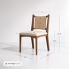 image:imageNathan James Elodia Upholstered Dining Chair Seagrass Back and Padded Seat Dark Brown Set of 4Elodia Medium Brown