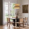 image:imageNathan James Elodia Upholstered Dining Chair Seagrass Back and Padded Seat Dark Brown Set of 4Elodia Medium Brown