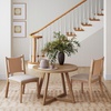 image:imageNathan James Elodia Upholstered Dining Chair Seagrass Back and Padded Seat Dark Brown Set of 4Elodia Natural FlaxSeagrass