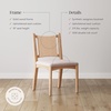 image:imageNathan James Elodia Upholstered Dining Chair Seagrass Back and Padded Seat Dark Brown Set of 4Elodia Natural FlaxSeagrass