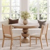 image:imageNathan James Elodia Upholstered Dining Chair Seagrass Back and Padded Seat Dark Brown Set of 4Elodia Natural FlaxSeagrass