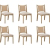 image:imageNathan James Elodia Upholstered Dining Chair Seagrass Back and Padded Seat Dark Brown Set of 4Elodia Natural FlaxSeagrass